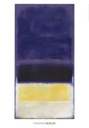 Untitled (blå, mørk blå, gul) Mark Rothko Prints