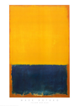 Gul og blå Mark Rothko Print