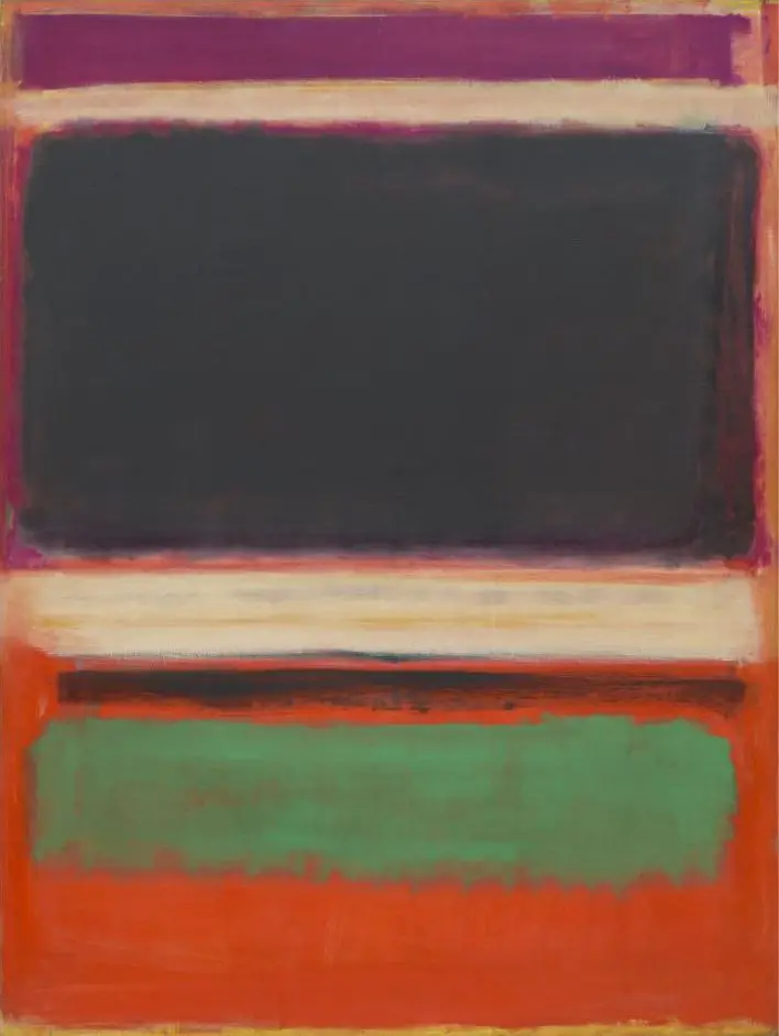 No.3/No.13 (Magenta, Black, Green on Orange) Mark Rothko