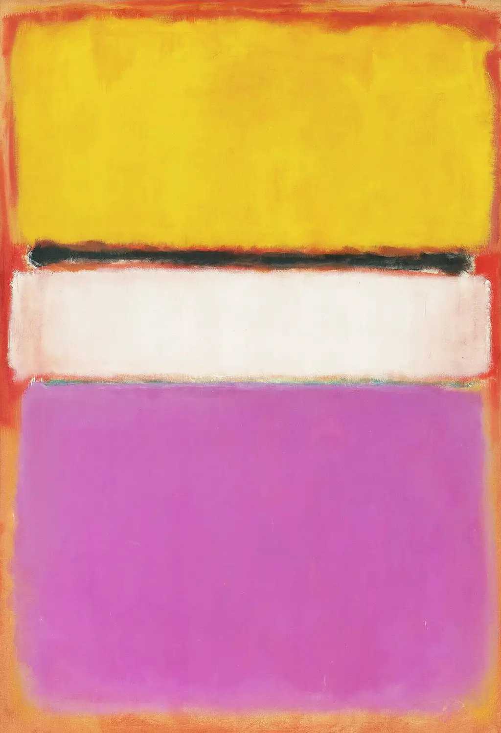 White Center (Yellow, Pink and Lavender on Rose) Mark Rothko