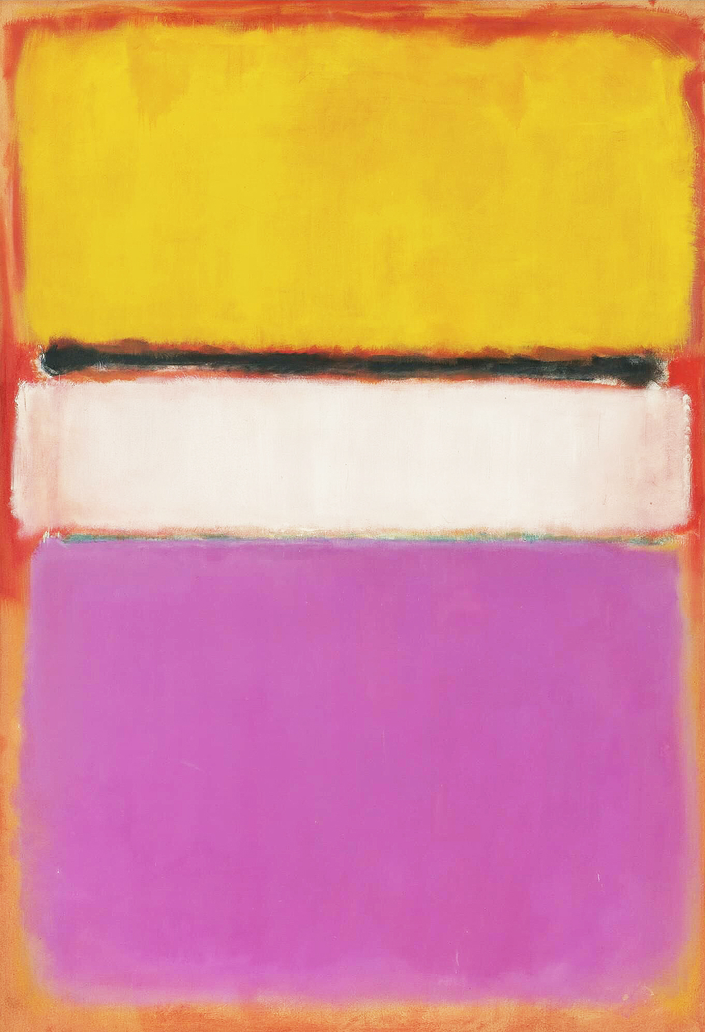 White Center (Yellow, Pink and Lavender on Rose), 1950, Mark Rothko