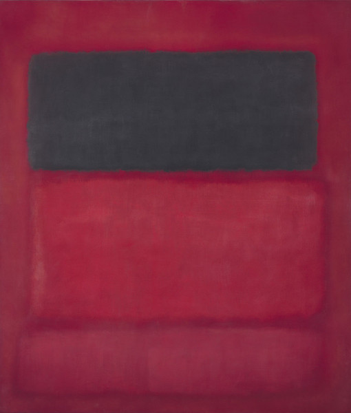 Black over Reds 1957 by Mark Rothko