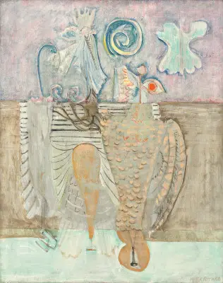 Hierarchical Birds 1944 by Mark Rothko