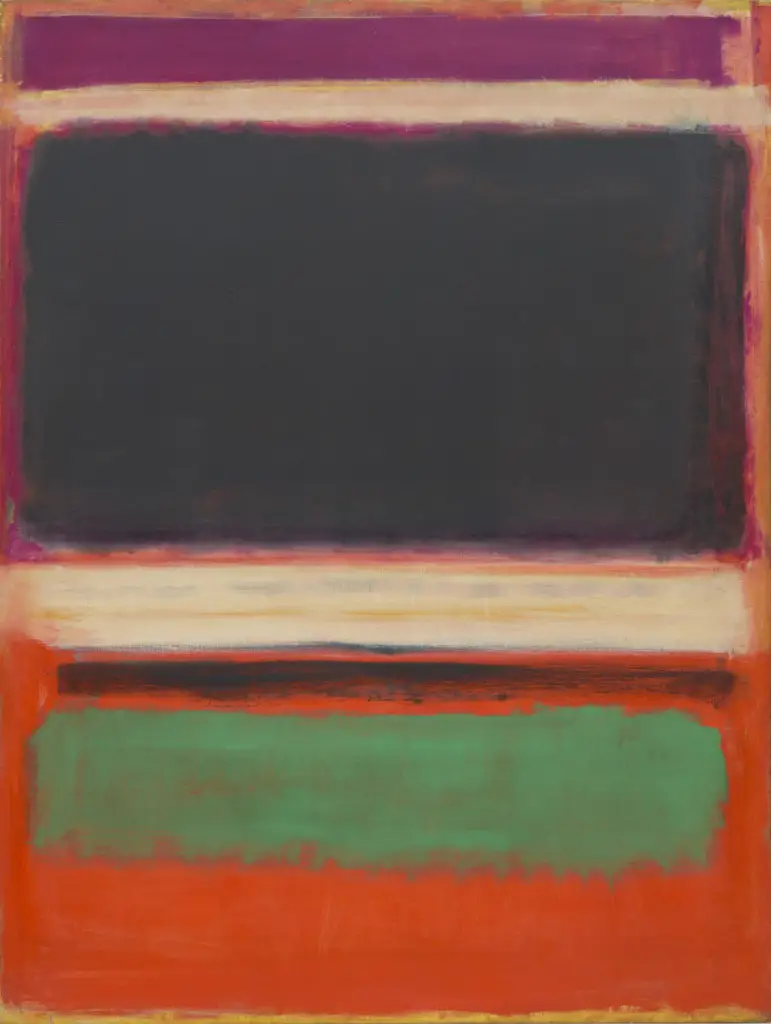 No 3 / No 13 (Magenta, Black, Green on Orange) by Mark Rothko