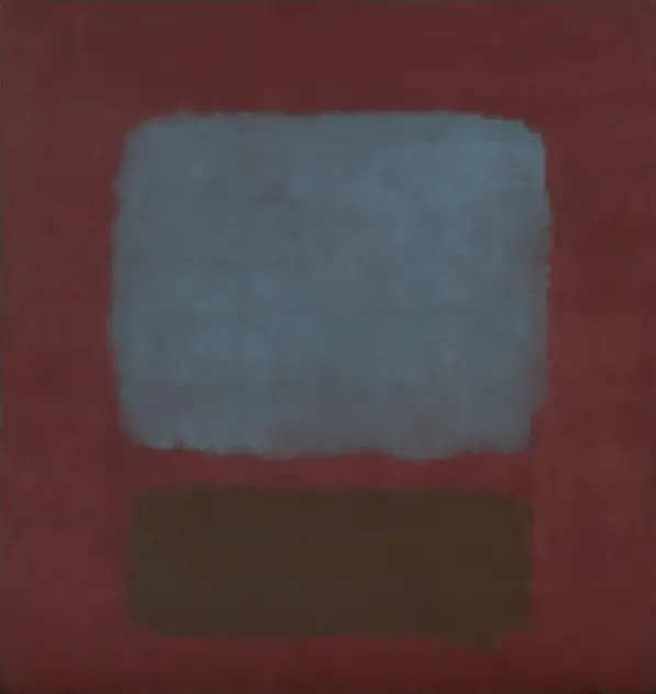 No. 37/No. 19 (Slate Blue and Brown on Plum) by Mark Rothko